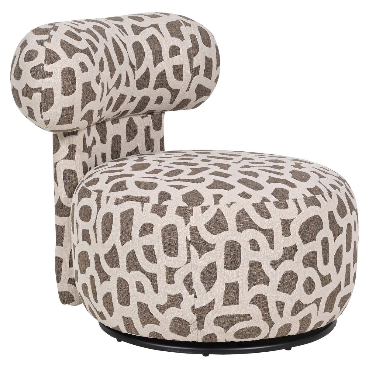 Sessel braun drehbar, Longe-Sessel beige-braun, Breite 59 cm