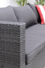 Loungesofa grau 4-teilig, Gartenecksofa grau, Eck-Gartensofa grau, Maße 211x211 cm (Ausverkauft)