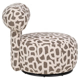 Sessel braun drehbar, Longe-Sessel beige-braun, Breite 59 cm