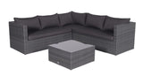 Loungesofa grau 4-teilig, Gartenecksofa grau, Eck-Gartensofa grau, Maße 211x211 cm (Ausverkauft)