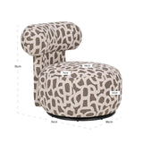 Sessel braun drehbar, Longe-Sessel beige-braun, Breite 59 cm