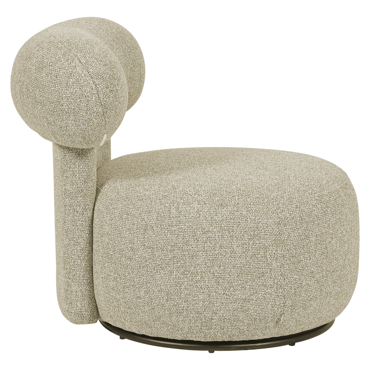 Sessel drehbar Farbe-Sand, Longe-Sessel drehbar, Breite 59 cm