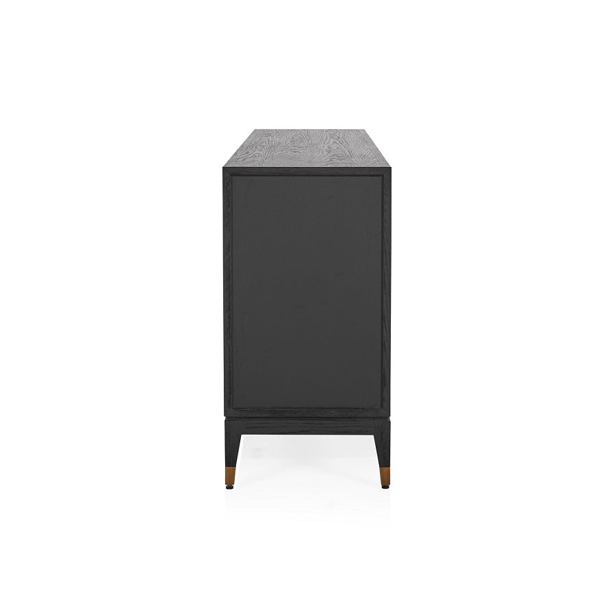 Sideboard schwarz, Anrichte schwarz, Sideboard Gold schwarz, Breite 193 cm