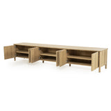 Fernsehschrank Holz furniert, TV Schrank Naturholz, Lowboard Holz, Breite 264 cm