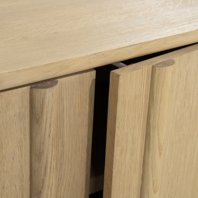 Fernsehschrank Holz furniert, TV Schrank Naturholz, Lowboard Holz, Breite 264 cm