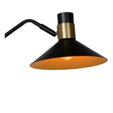 Deckenleuchte Gold schwarz Industriedesign, Deckenlampe Gold Metall