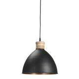 Hängelampe Matt Schwarz, Pendelleuchte Matt Schwarz Metall, Durchmesser 42 cm