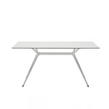 Design Tisch weiß, Bürotisch weiß, Länge 210 cm