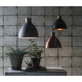Hängelampe Matt Schwarz, Pendelleuchte Matt Schwarz Metall, Durchmesser 32 cm