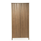Kleiderschrank Holz furniert, Schrank  Naturholz-braun, Wohnzimmerschrank Holz, Breite 102 cm
