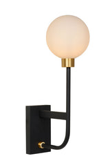 Wandlampe Badezimmer schwarz, 1xG9