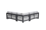 Lounge Sitzecke schwarz, Garten Sitzecke schwarz, Gruppensitzbank schwarz, Sitzgruppe Aluminium schwarz