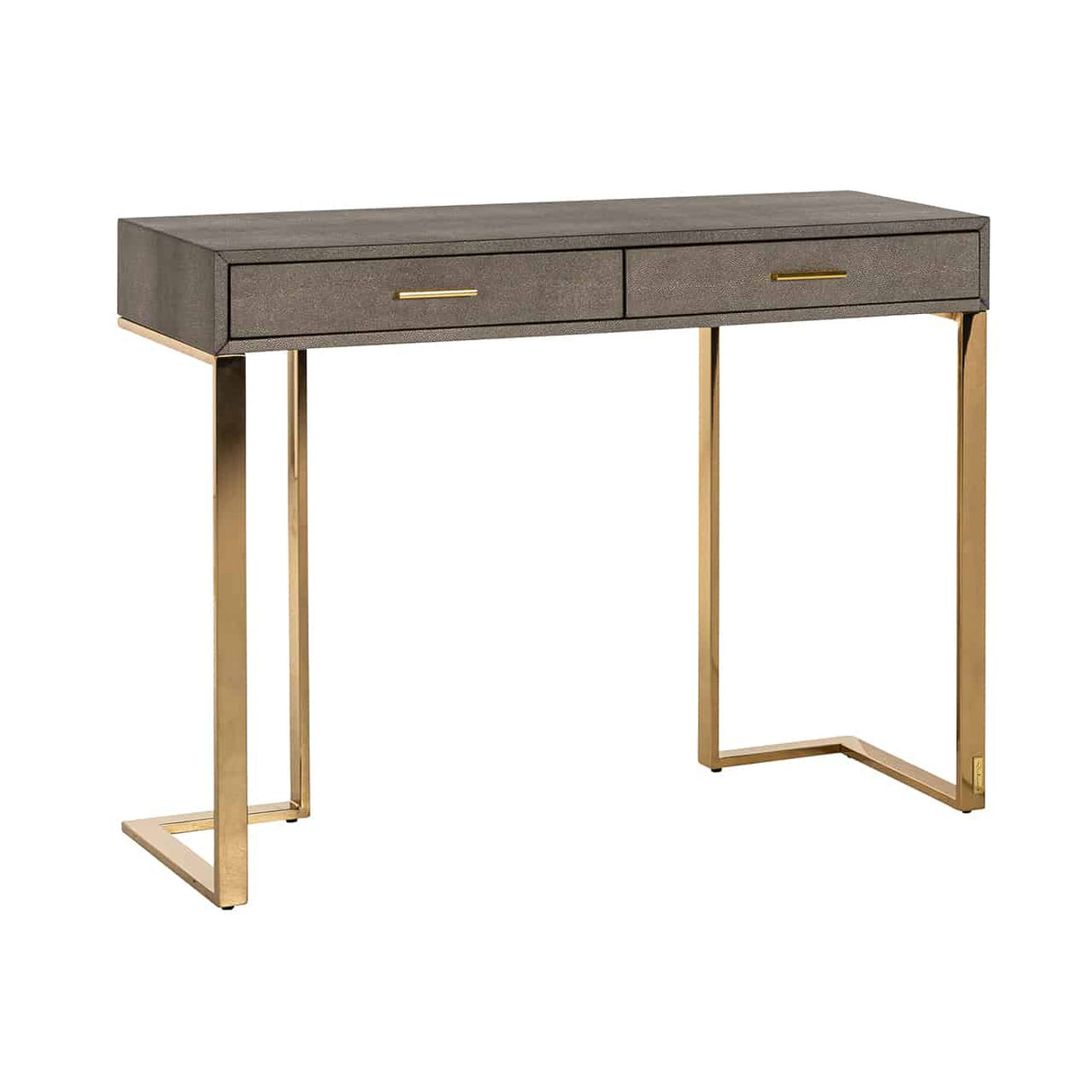 Konsole Gold,  Wandtisch mit Schubladen, Konsole 2 Schubladen Gold, Breite 110 cm