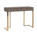 Konsole Gold,  Wandtisch mit Schubladen, Konsole 2 Schubladen Gold, Breite 110 cm