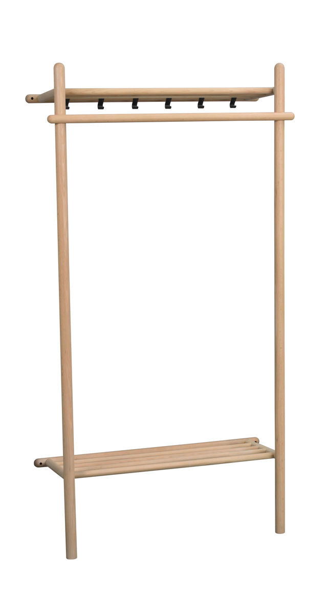 Garderobe Eiche, Wandgarderobe Holz Eiche, Breite 91 cm