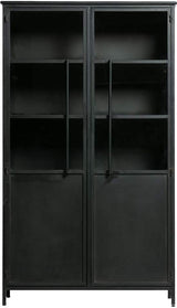 Metallschrank schwarz, Schrank schwarz, Bücherschrank Metall schwarz, Geschirrschrank schwarz, Breite 100 cm