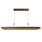 Pendelleuchte Rost-Farbe, Hängeleuchte LED oval dimmbar, Breite 150 cm