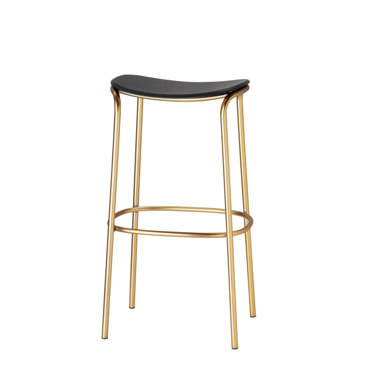 Barhocker Gold schwarz, Barstuhl Gold, Sitzhöhe 75 cm