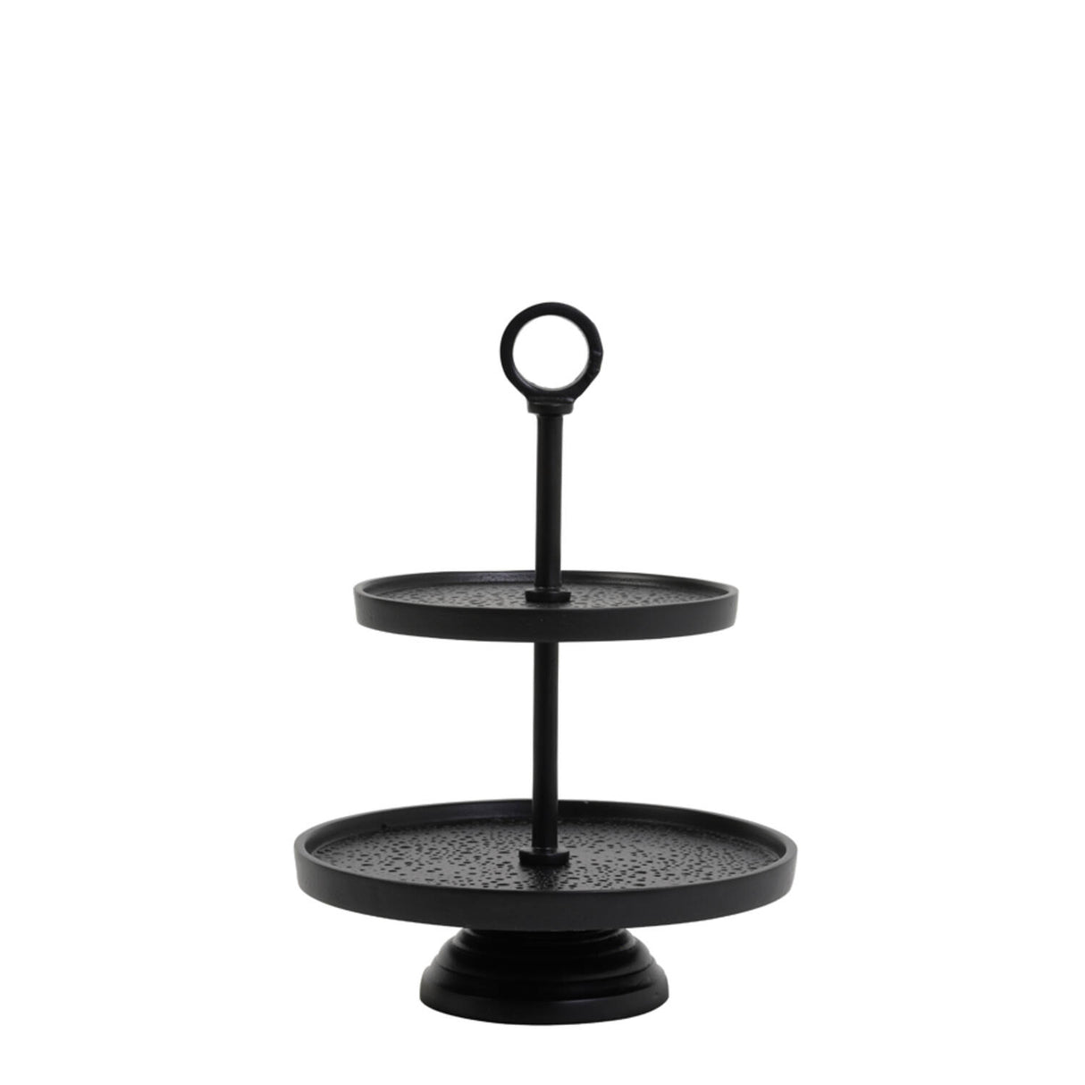 Etagere schwarz, Metall Etagere schwarz, Höhe 37 cm