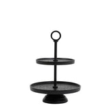 Etagere schwarz, Metall Etagere schwarz, Höhe 37 cm