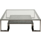 Couchtisch grau Glas-Metall, Glastisch grau, Breite 120 cm