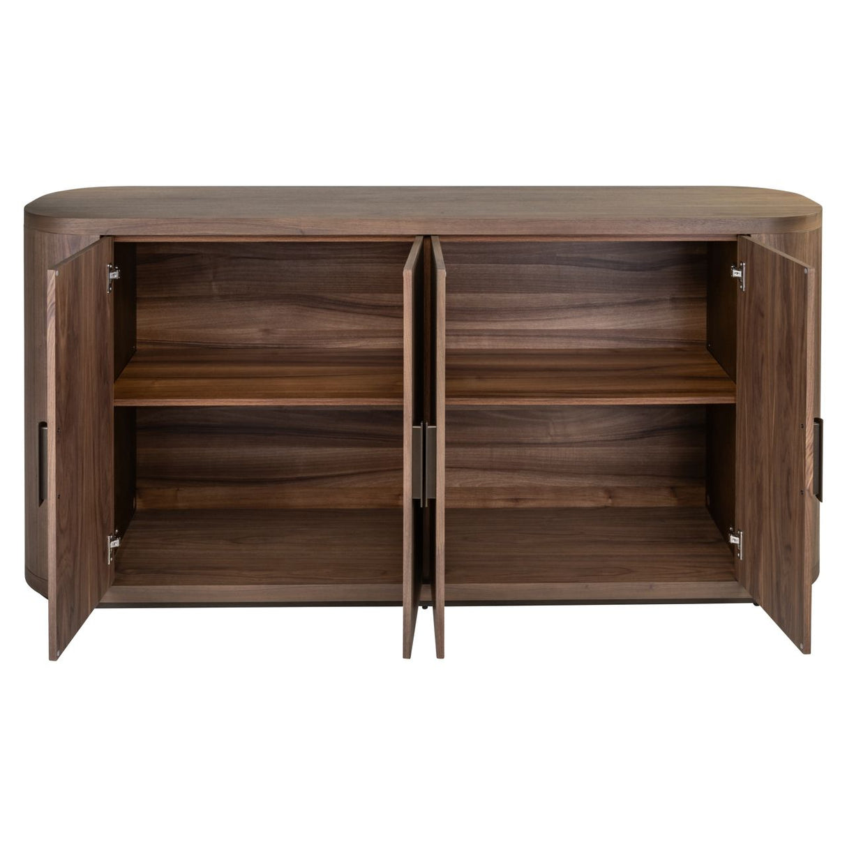 Sideboard braun Walnuss furniert, Anrichte braun, Breite 180 cm