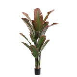 Kunstpflanze Strelitzia grün-rot,  Kunstpflanze rot-grün, große Kunstpflanze grün, Höhe 180 cm