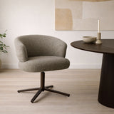 Stuhl drehbar Farbe grau, Esszimmerstuhl grau drehbar, Breite 69 cm