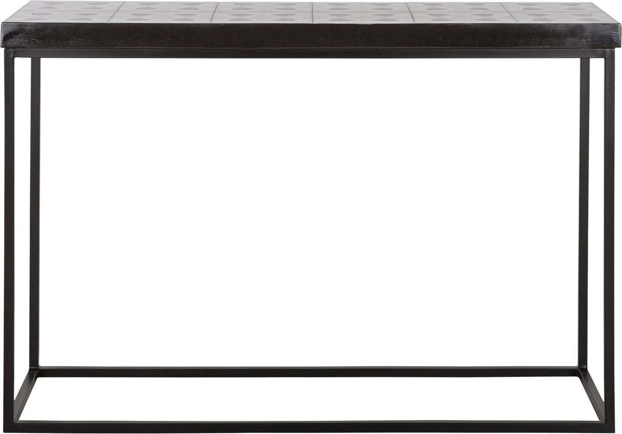 Konsole Mosaik anthrazit, Wandtisch Industriedeisgn Metall, Breite 120 cm