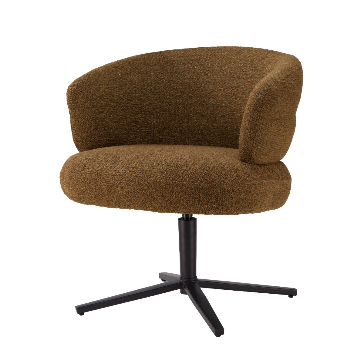 Stuhl drehbar Farbe braun, Esszimmerstuhl braun drehbar, Stuhl Federkern,  Breite 69 cm
