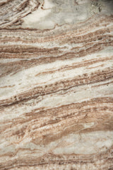 Couchtisch Marmor rund, Marmortisch rund beige-grau, runder Couchtisch Marmor, Durchmesser 99 cm