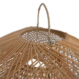 Pendelleuchte Rattan Naturholz, Hängeleuchte Rattan Natur-Farbe, Breite 55 cm