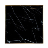 Bistrotisch Gold-schwarz, Tisch Gold-schwarz, Bistrotisch Marmoroptik schwarz, Breite 70 cm