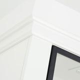 Vitrinen weiß Eiche, Geschirrschrank weiß Holz Eiche, Breite 190 cm