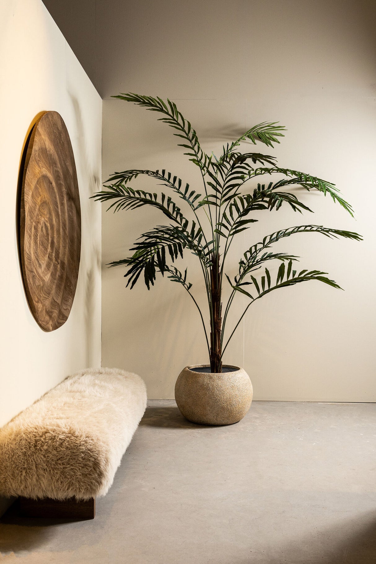 Künstliche große Palme XL,  Deko-Palme grün, Kunstpflanze Palme grün, Höhe 260 cm