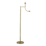 Stehleuchte Bronze-Gold mit Leselampe, Lampenfuß Gold mit LED Leselampe, Stehlampe Bronze matt, Höhe 138 cm