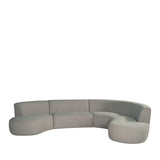 Halbrundes Sofa grau, Sofa modern angerundet, Lounge-Sofa halbrund, Breite 350 cm