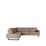 Sofa taupe Microfaser Stoff, Ecksofa taupe, Maße 272 x 205 cm