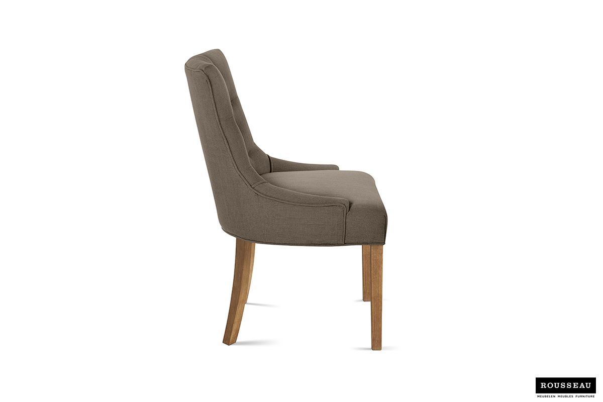Stuhl taupe, Esszimmerstuhl taupe, Stuhl gepolstert taupe