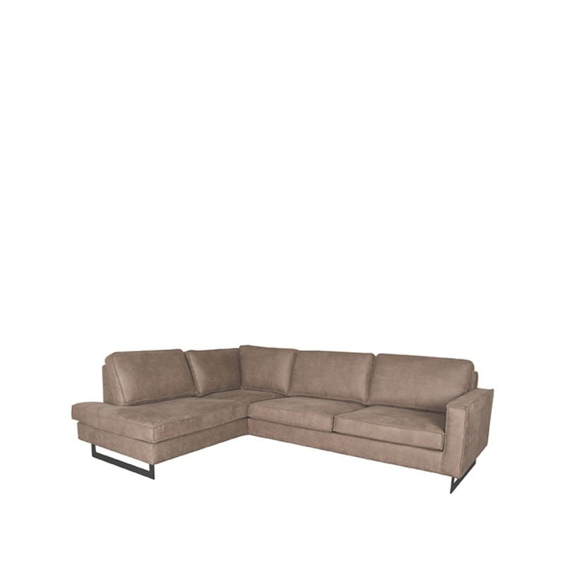 Sofa taupe Microfaser Stoff, Ecksofa taupe, Maße 272 x 205 cm