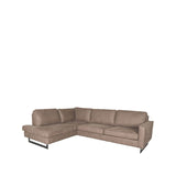 Sofa taupe Microfaser Stoff, Ecksofa taupe, Maße 272 x 205 cm