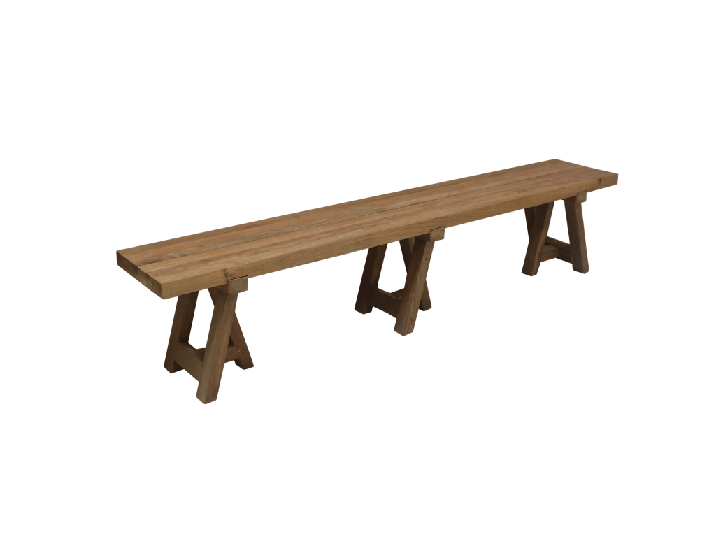 Sitzbank Teakholz, Bank Holz Teak, Massivholz Sitzbank, Breite 300 cm