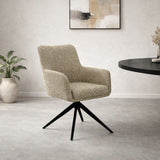 Stuhl drehbar Farbe beige, Esszimmerstuhl beige, Breite 62 cm