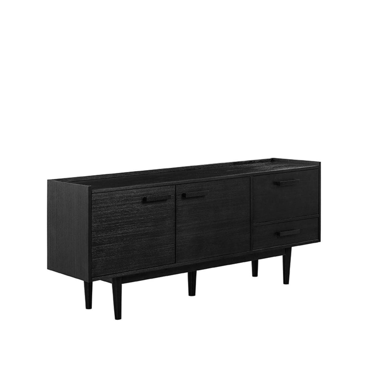 Sideboard schwarz, Anrichte schwarz, Kommode schwarz, Breite 170 cm