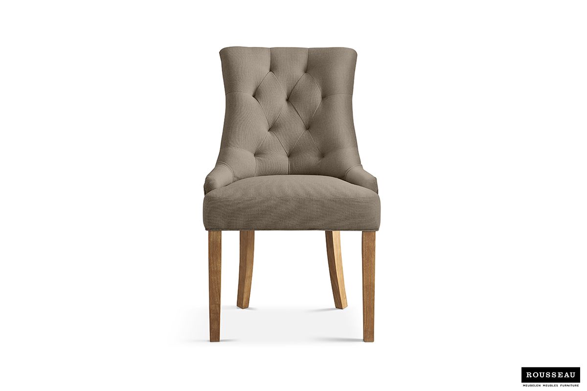 Stuhl taupe, Esszimmerstuhl taupe, Stuhl gepolstert taupe