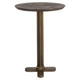 Bartisch rund Bronze-braun, Stehtisch Holz braun,&nbsp; Höhe 105 cm