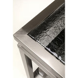 Konsole grau Glas-Metall,&nbsp; Gals-Konsole grau, Wandtisch Glas-Metall, Breite 160 cm