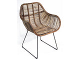 Stuhl Rattan, Stuhl grau Rattan