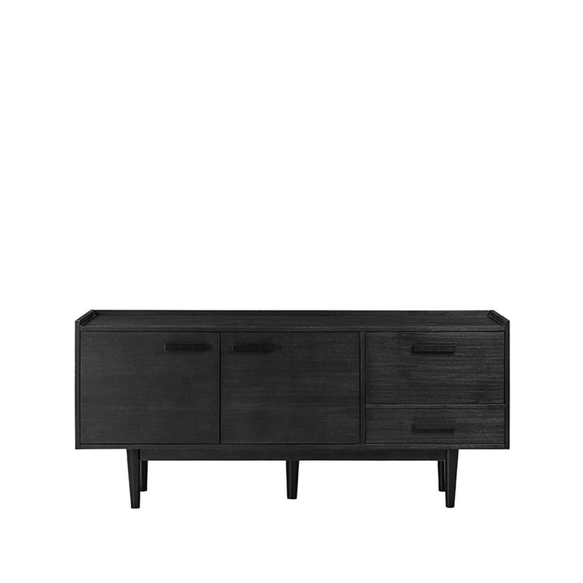 Sideboard schwarz, Anrichte schwarz, Kommode schwarz, Breite 170 cm