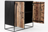 Sideboard Industriedesign Metall Holz, Kommode Holz rustikal, Breite 90 cm